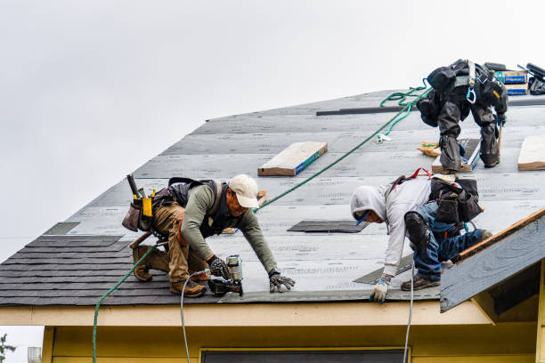 Professional Gutter Installation technician working in Glen Saint Mary, FL